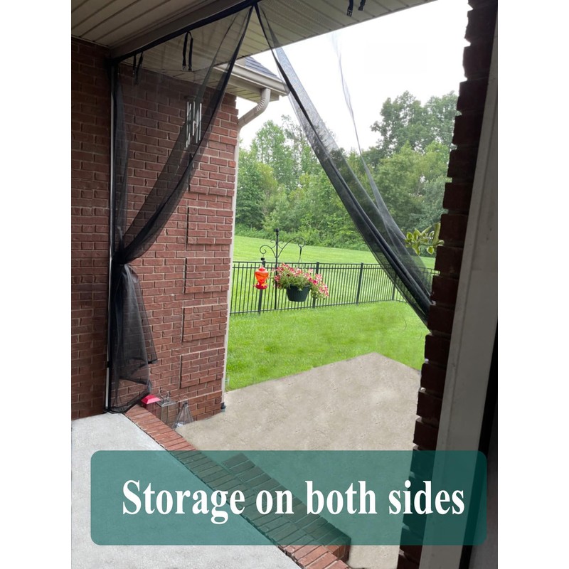 Garage Door Screen 11x9ft for 1 Car, Retractable Fiberglass Magnetic