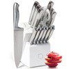 Styled Settings Stainless Steel Knife Set with Built In Sharpener