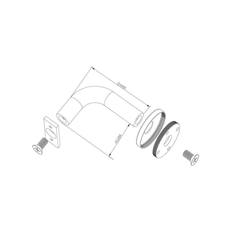 Satin Stainless Steel Handrail Brackets 90mm DDA Approved Heavy Duty
