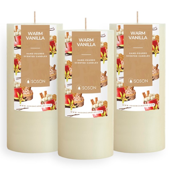 Simply Soson Warm Vanilla Sugar Scented Candle for Home -