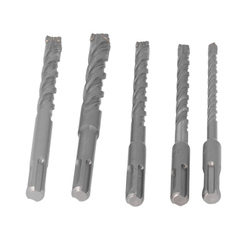 5PCS Masonry Drill Bit Set 40cr Cemented Carbide 160mm Drill