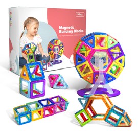 kidoola 94pc Magnetic Building Block Toy Set – Kids Magnet Construction Jigsaw Game Gift for Boys and Girls – Children Educational Shape Forming Toy for Creativity - STEM & Sensory Development Age 3+