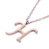 Morella Ladies' Necklace with Letter Pendant, Stainless Steel, Rose Gold,