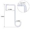 Gutapo 8 Pack White Vinyl Fence Hooks, 3 x 8