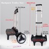Rolling Backpack Trolley Cart with Stair-Climbing Quiet Wheels,Foldable Aluminum Frame,Adjustable