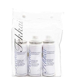 Fekkai Sheer Hold Hairspray Travel Set with Transparent Carrying Case, 3x 1.5oz