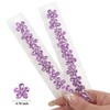 YISSION 20 Pcs Mini Purple Rhinestone Hair Clips Cute Flower