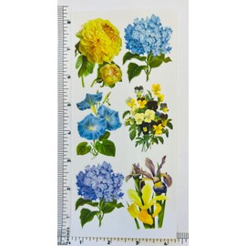 Violette Stickers Lilac Blue & Yellow Blooms Flowers Crafts Planner Supply