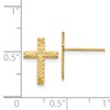 14K Solid Yellow Gold Holy Cross Drop Dangle Christian Religious