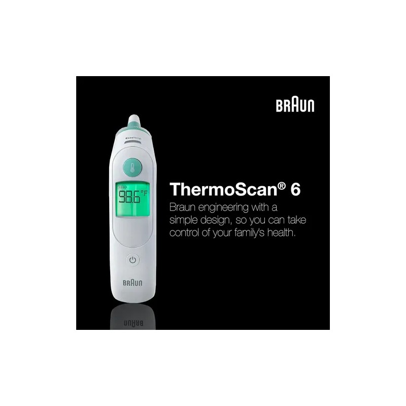 Braun Thermoscan 6, Irt - Termómetro Digital De Oído Para