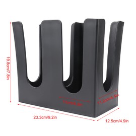 Cup and Lid Holder, Paper Cup Dispenser, 2 Compartments, Black Cup Organiser, Fits Hot Cold Drinks, Coffee, Tea