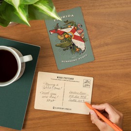 Florida, State Treasure Trove, State Series (4x6 Birch Wood Postcards, 2-Pack Stationary, Rustic Home Wall Decor)