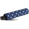 Knirps Slim Duomatic Polka Dots Pocket Umbrella, Navy-white, Polka dotted