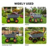 900 Lbs Garden Dump Cart with 10In Tires, Heavy Duty