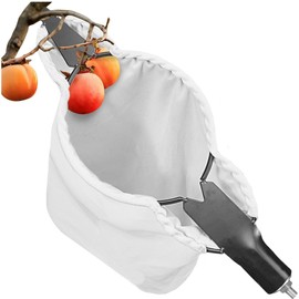 SeLani Fruit Picker Head Harvest Basket with Branch Hook Large Elastic Bag Fruit Picking Tools with Two V-Shaped Blades Fruits Catcher for Apples Oranges Pears Peaches (Pole not Included)