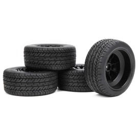 VGEBY Set of 4 RC Short-Course Truck Tyres Tyre Wheel RC Model Car Short Truck Road Tyres RC Accessories Suitable for 1/10 Traxxas Slash