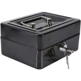 Kippen 10032N1 Cash Box with Coin Compartment, Colour: Anthracite, Dimensions: 150 x 120 x 80 mm