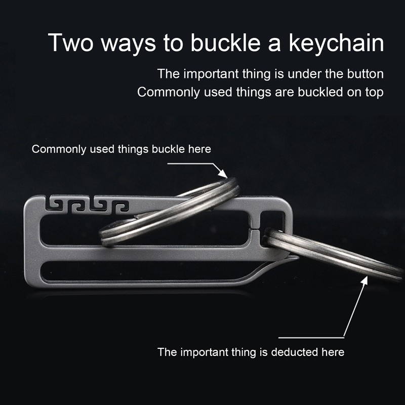 Titanium Alloy Belt Hang Buckle Durable Key Chain Waist Hanging
