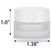 Frosted Clear Glass 5 ml 1/6 oz Small Thick Wall