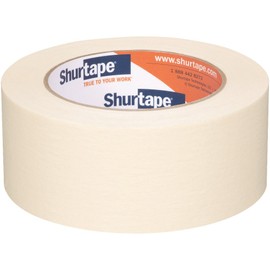 Shurtape CP 105 General Purpose Grade, Medium-High Adhesion Masking Tape, 48mm x 55m, Natural, 1 Roll (104468)