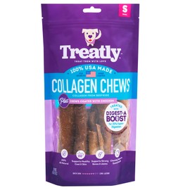 Treatly USA Collagen Chip Rolls Assorted Dog Chew Treats - Chicken Meat Flavor, 10oz/1 Pack