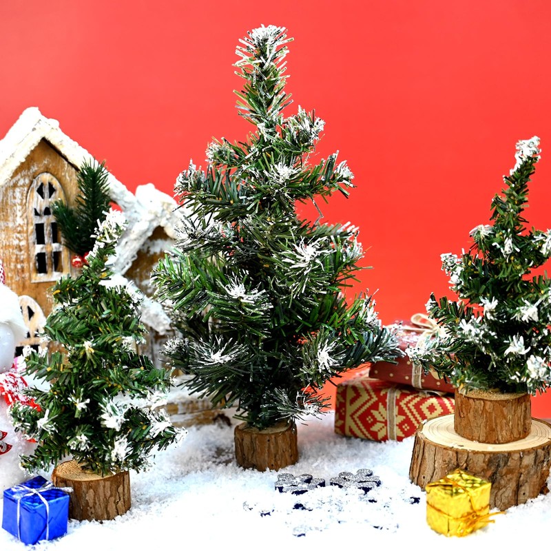 8 Packs Tabletop Mini Christmas Tree Small Christmas Tree Artificial