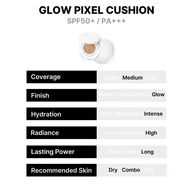EITHER& [EITHER&]Glow Pixel Cushion (4 Colors)