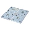 Design61 4 x Screw-On Plates, Mounting Plates, 37 x 37