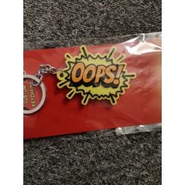 Keysteez  " OOPS " Rubber Keychain Bag / Purse Pendant