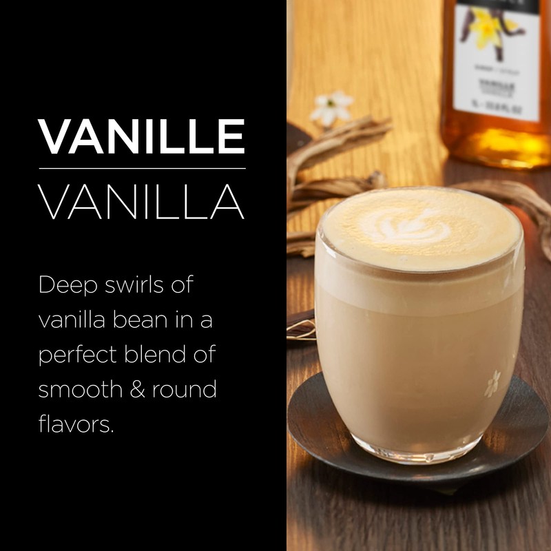 1883 Coffee Syrup, Vanilla Syrup for Drinks, Made in France,