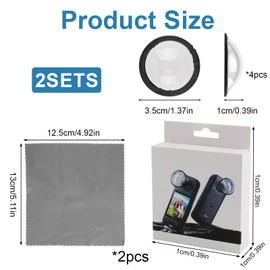 4 Pcs Rotating Lens Guards for Insta360 X4 Protector Lens Caps Cover Accessories Waterproof Anti-Scratch Removable High Transparency Protective Frame for Insta360 X4 Standard with Cleaning Cloth