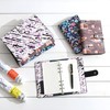 WONDERPOOL Refillable Spiral Leather Diary 6 Ring Binder Notebook Writing