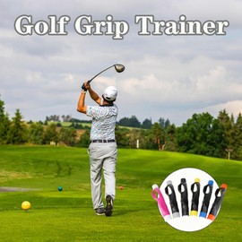 Golf Grip Trainer, Golf Swing Training Aid for Improving Proper Hand Positioning, Golf Training Equipment, Improve Swing Rhythm (Black)