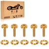 TDZ Gold Titanium Windshield Bolts, Windscreen Screws, Fairing Bolts for