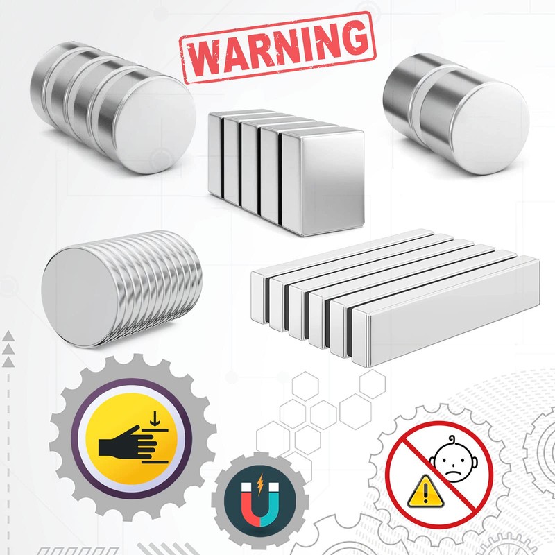 Realth Magnets Magnets Rectangular Neodymium Magnet 28mm*18mm*9mm 5 Pack for