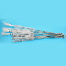 BIPEE Test Tube Washing Brush, 12mm Diameter, Nylon, White Color, Pack of 10