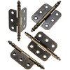 Fuxxer® 4 x Antique Hinges, Metal Hinges, Iron Hinges, Vintage