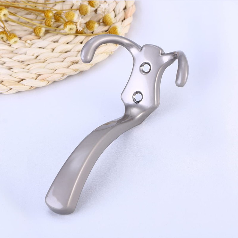 Healifty 3 Prong Hook Wall Mounted Robe Hook Retro Utility