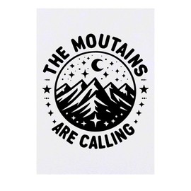 'The Mountains Are Calling' Temporary Tattoo - Water Resistant, Skin-Safe, Non-Toxic Transfer (TO00074185)