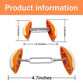 kupnos 1Pair Mini Shoe Stretchers Women Wide Feet, Non-Slip Shoe Widener Expander Shaper Trees for Women Adjustable (Orange)