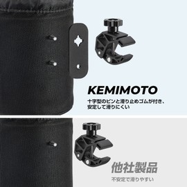 KEMIMOTO Bike Drink Holder Bicycle Drink Holder Bike Drink Holder Bike Bottle Holder Wheelchair Bicycle Bottle Holder Clamp Type Mesh Pocket Free Adjustable for Motorcycles, Ships, Baby Cars, Scooters, ATVs, Golf Carts, RV