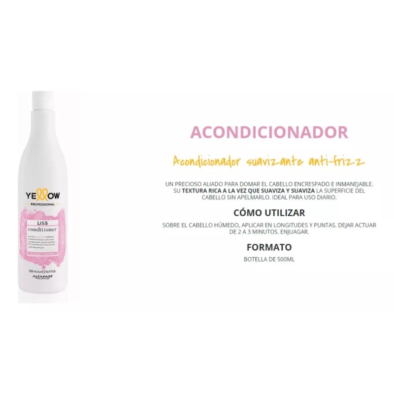 Yellow Liss 3 Shampoo + 3 Yellow Liss Acondicionador 500ml