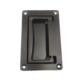 YUDTKK 2 Pack Zinc Alloy Recessed Pull Handles Container Handle Black Flush Lift Recessed Door Handle,4.33 Inch