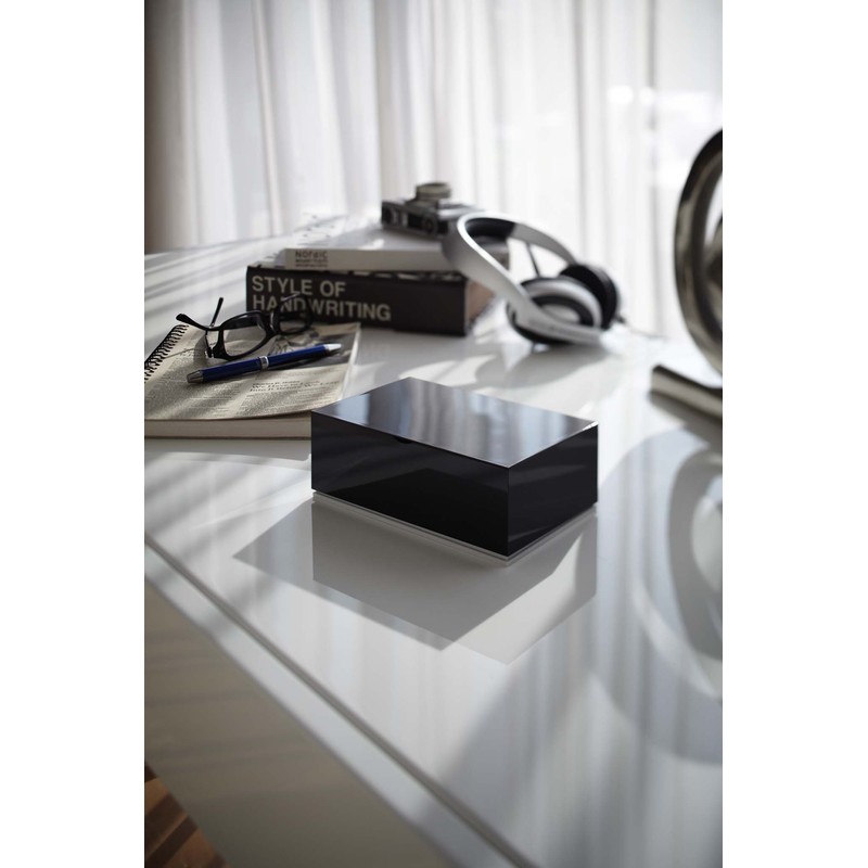 山崎実業 シンプル ウェットティッシュケース ヴェール 長方形 ブラック 7863