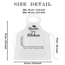 Aprons for Women Valentines Gifts for Her Mothers Day Gifts for Mum Birthday Gifts for Women Mummy Mother's Day Gift Grandma Gifts White Apron Retirement Gifts for Women Baking Gifts Christmas Gifts