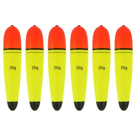 MiOYOOW Fishing Floats, 6 Pieces Eva Slip Float, Angel Bobber Float, Foam Float, Angel Slip Bobber for Saltwater Freshwater Long Throw Fishing