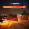 Electric Space Heater,Electric Fireplace Heaters with Realistic 3D Flame,Knob Control,Overheat