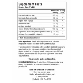 Biotics Intenzyme Forte 50's Proteolytic Enzymes Pancreatin Bromelain 07/26