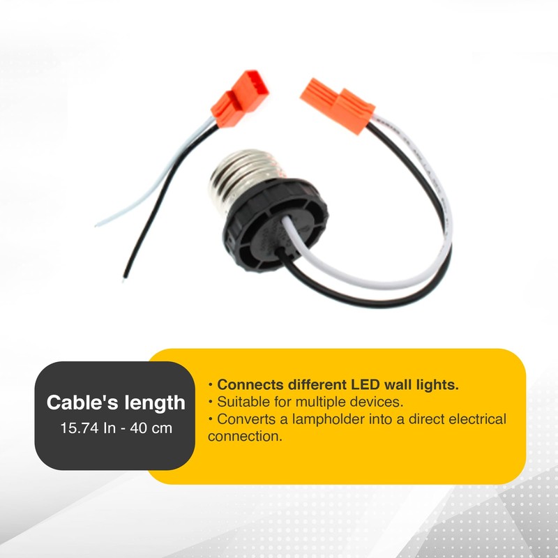 DEMASLED 10 Pack Pigtail Light Socket Extender for E26 E27