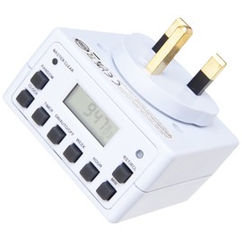 STATUS Timer Switch | 7 Day Digital Timer Light Switch | White UK Plug | S7DDT3